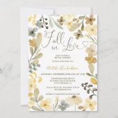 Herbstlicher Chic-Brautparty in der Liebe Einladung (Vorderseite)