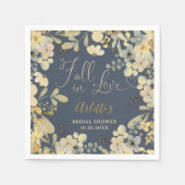 Herbstlicher Chic-Brautparty in der Liebe Serviette (Vorderseite)