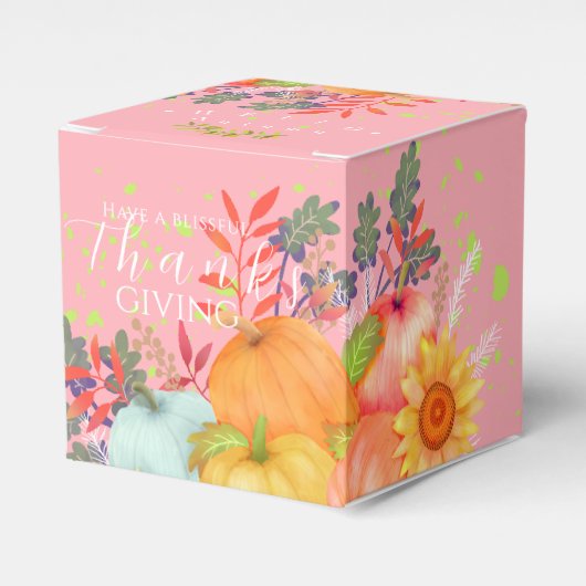 Herbstlicher Erntedank PInk Geschenkschachtel (Vorderseite)