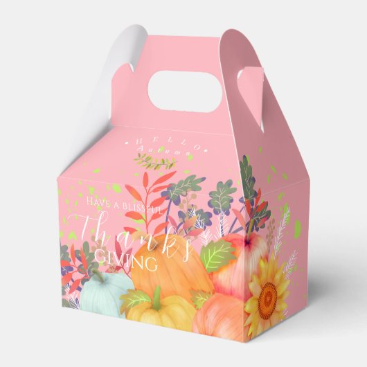 Herbstlicher Erntedank PInk Geschenkschachtel (Vorderseite)