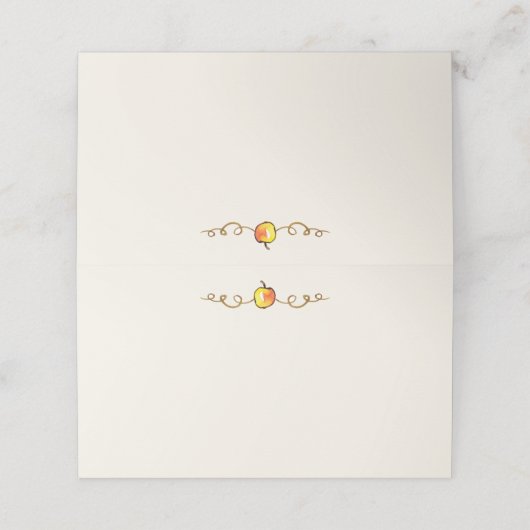 Herbstlicher Erntedank Platzkarte (Außenseite Aufgefaltet)