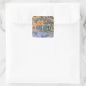Herbstlicher Espenwald Quadratischer Aufkleber (Tasche)