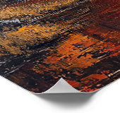 Herbstlicher Espenwald- und Berglandschaft Poster (Ecke)