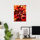 Herbstlicher Fraktalbaum Poster (Heimbüro)