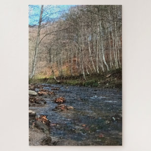 Herbstlicher Gebirgsfluss – Wilde Natur Rumänien Puzzle