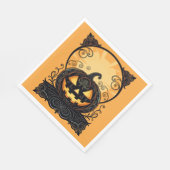 Herbstlicher Gothic-Jack-O-Lantern Serviette (Ecke)