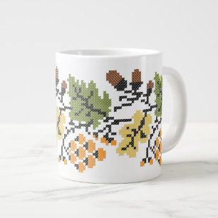 Herbstlicher Hintergrund Jumbo-Tasse