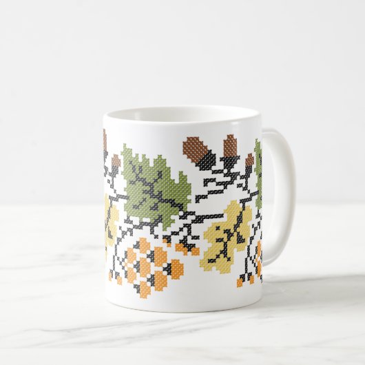 Herbstlicher Hintergrund Kaffeetasse (VorderseiteRechts)