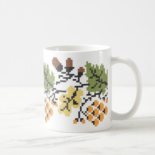 Herbstlicher Hintergrund Kaffeetasse (Rechts)