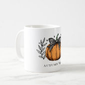 Herbstlicher Kürbis Kaffeetasse (Vorderseite Links)