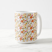 Herbstlicher Kürbismuster Kaffeetasse (VorderseiteRechts)