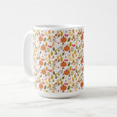 Herbstlicher Kürbismuster Kaffeetasse (Vorderseite Links)