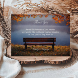 Herbstlicher Seebank-Dank Dankeskarte