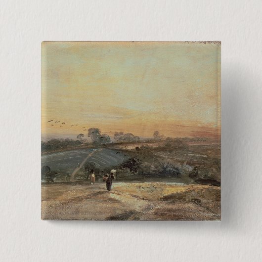 Herbstlicher Sonnenuntergang John Constables | Button (Vorderseite)