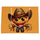 Herbstlicher Western-Vogelscheuche Große Geschenktüte (Vorderseite)