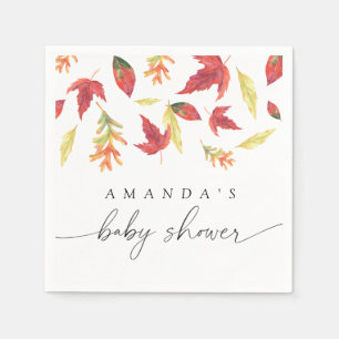 Herbstliches Baby Shower Serviette