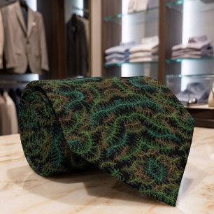 Herbstliches Blattmuster mit Herbstfarben Krawatte