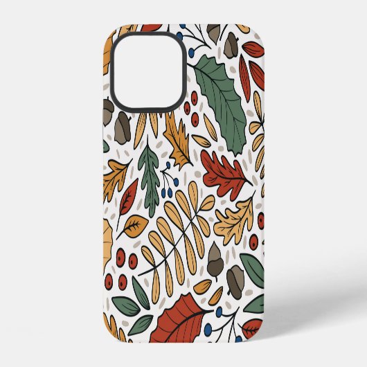Herbstliches Blattquadrat-Design iPhone Hülle (Rückseite)
