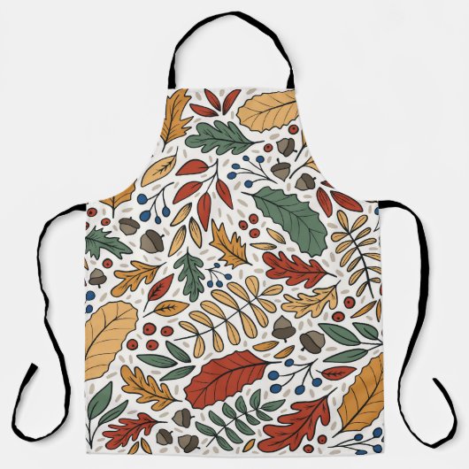 Herbstliches Blattquadrat-Design Schürze (Vorderseite)