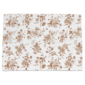 Herbstliches Blumen-Toile-Muster Große Geschenktüte (Vorderseite)