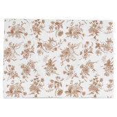 Herbstliches Blumen-Toile-Muster Große Geschenktüte (Rückseite)