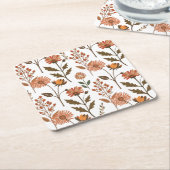 Herbstliches Blumenarrangement Rechteckiger Pappuntersetzer (angewinkelt)