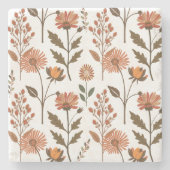 Herbstliches Blumenarrangement Steinuntersetzer (Vorderseite)