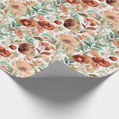 Herbstliches Blumenmuster Geschenkpapier (Ecke)