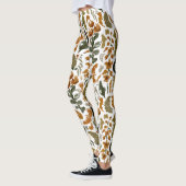 Herbstliches Blumenmuster im rustikalen Stil  Leggings (Links)