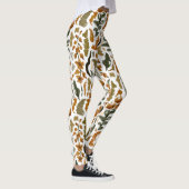 Herbstliches Blumenmuster im rustikalen Stil  Leggings (Rechts)