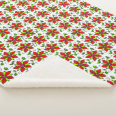 Herbstliches Blumenmuster Sherpadecke (3/4)