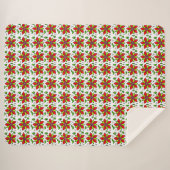 Herbstliches Blumenmuster Sherpadecke (Vorderseite (Horizontal))