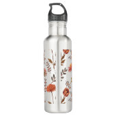 Herbstliches Blütenmosaik Edelstahlflasche (Rückseite)