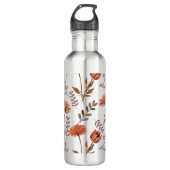 Herbstliches Blütenmosaik Edelstahlflasche (Vorderseite)