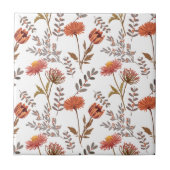 Herbstliches Blütenmosaik Fliese (Vorderseite)