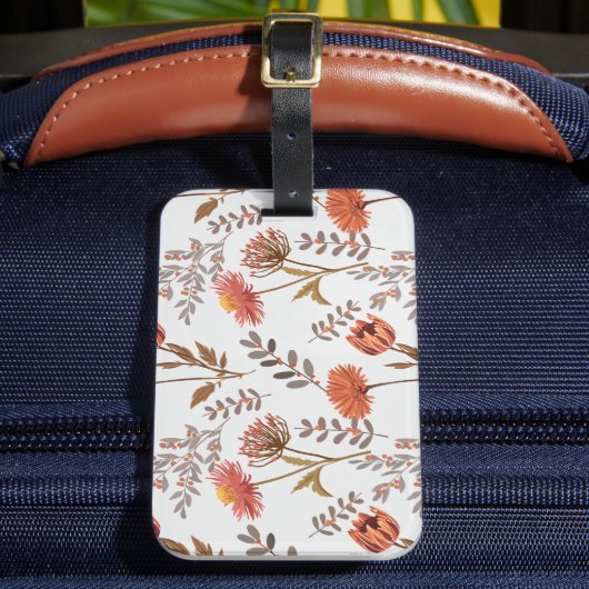 Herbstliches Blütenmosaik Gepäckanhänger (Vorderseite Insitu 2)