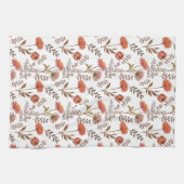 Herbstliches Blütenmosaik Geschirrtuch (Horizontal)