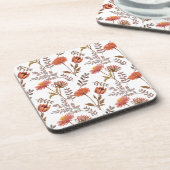 Herbstliches Blütenmosaik Getränkeuntersetzer (Linke Seite)