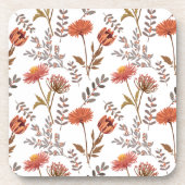 Herbstliches Blütenmosaik Getränkeuntersetzer (Vorderseite)