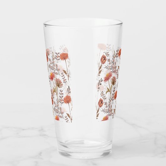 Herbstliches Blütenmosaik Glas (Rechts)