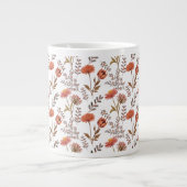 Herbstliches Blütenmosaik Jumbo-Tasse (Vorderseite)