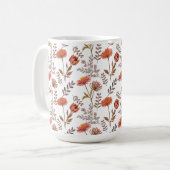 Herbstliches Blütenmosaik Kaffeetasse (Vorderseite Links)