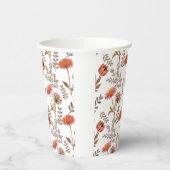 Herbstliches Blütenmosaik Pappbecher (Links)