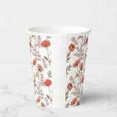 Herbstliches Blütenmosaik Pappbecher (Rechts)