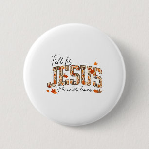Herbstliches christliches Erntedankfest Für Jesus Button