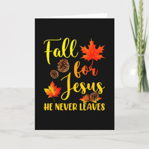Herbstliches christliches Erntedankfest Für Jesus  Karte