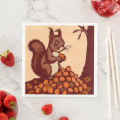 🐿️ Herbstliches Eichhörnchen – 50er Pack Serviette (Beispiel)