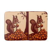 🐿️Herbstliches Eichhörnchen Badematte (Vorderseite)