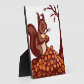 🐿️ Herbstliches Eichhörnchen – Büroschmuck Fotoplatte (Seite)
