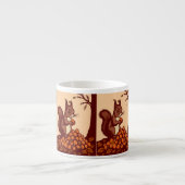 Herbstliches Eichhörnchen Espresso Tasse (Vorderseite)
